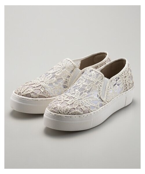 nissen（ニッセン）の「厚底シアーレーススリッポン（スニーカー・メンズ・黒/アイボリー・22.5cm/23.0cm/23.5cm/24.0cm/24.5cm）」の6枚目の写真