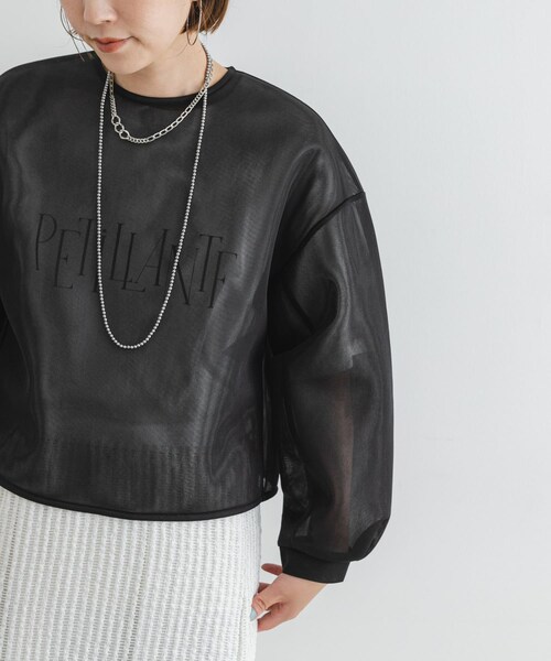 URBAN RESEARCH ROSSO（アーバンリサーチロッソ）の「F by ROSSO　シアーショートブラウス（シャツ/ブラウス・レディース・BLACK/BROWN・FREE）」の5枚目の写真