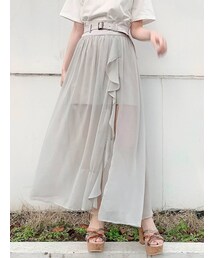 dazzlin | インナーパンツ付きシフォンフリルスカート(スカート)