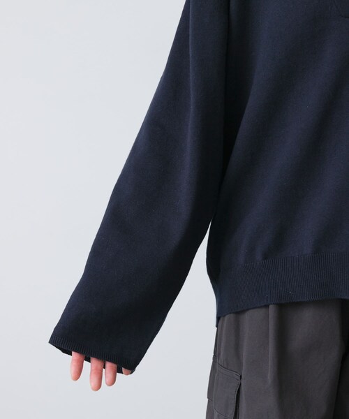 かぐれ(カグレ)の「UNDECORATED LINEN/COTTON BIG KNIT TOP(ニット/セーター・レディース・D.NAVY/OFF WHITE・0)」の15枚目の写真
