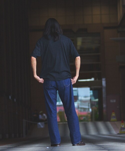 ADAM ET ROPE'（アダムエロペ）の「【BATONER for WILD LIFE TAILOR】WOOL天竺 ハーフスリーブ ニットポロ（ポロシャツ・メンズ・ブラック系・2/3/4）」の20枚目の写真