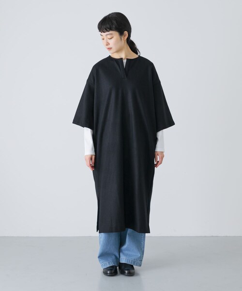 かぐれ（カグレ）の「ウールオーバーワンピース（ワンピース・レディース・BEIGE/BLACK・Free）」の11枚目の写真