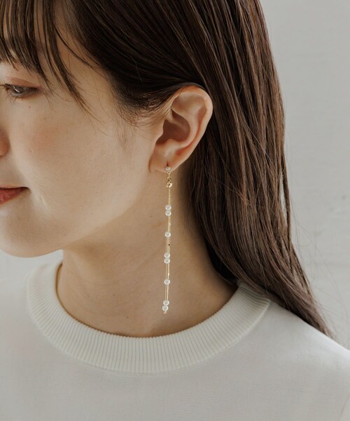 URBAN RESEARCH Sonny Label（アーバンリサーチサニーレーベル）の「スウィングパールピアス（ピアス（両耳用）・レディース・ゴールド/シルバー・one）」の20枚目の写真