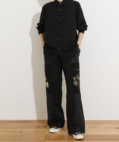 THE GOODLAND MARKET（ザグッドランドマーケット）の「SREU　Swiching PANTS（その他パンツ・レディース・IVORY2/IVORY1/BLACK1/BLACK2・L/S）」の4枚目の写真