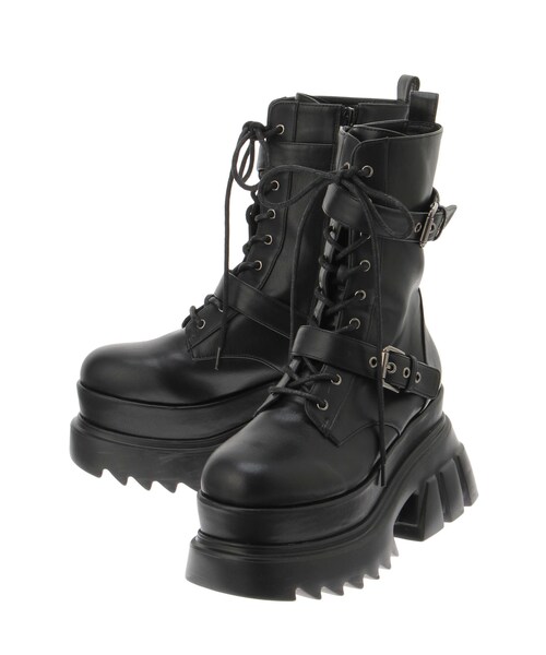 EVRIS（エヴリス）の「バックルエンジニアブーツ（ブーツ・レディース・ブラック/ブラウン・S/M/L）」の4枚目の写真