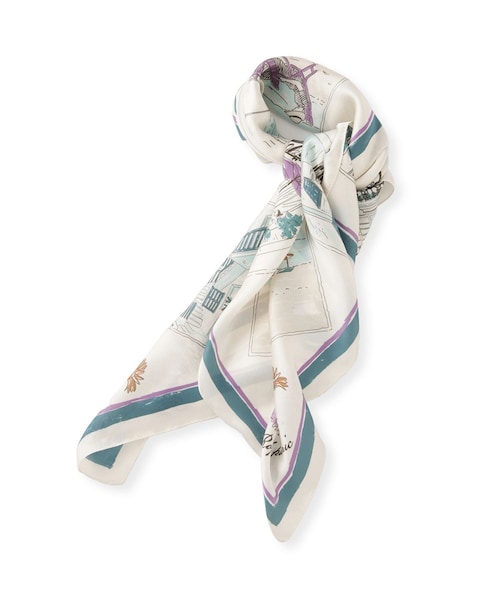 ROPE' PICNIC（ロペピクニック）の「Souvenirs de voyage スカーフ（バンダナ/スカーフ・レディース・ブラウン/ダークグリーン・F）」の7枚目の写真