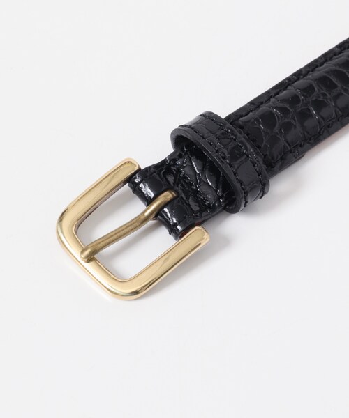 URBAN RESEARCH（アーバンリサーチ）の「Scye　PRESS CROCO DRESS BELT（ベルト・メンズ・ダークブラウン/クロ・M）」の6枚目の写真