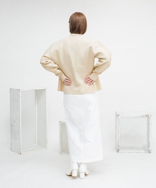 KBF（ケイビーエフ）の「リングドットボタンニットカーディガン（カーディガン/ボレロ・レディース・NEONYELLOW/L.BEIGE/FLAMINGO・one）」の11枚目の写真