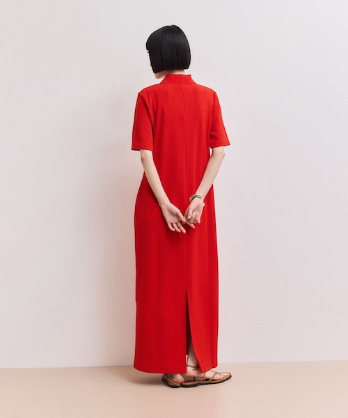 ADAM ET ROPE'(アダムエロペ)の「【WEB限定】ハーフスリーブポロシャツワンピース(ワンピース・レディース・ブラック/チャコール/ネイビー系/レッド・M/S)」の12枚目の写真