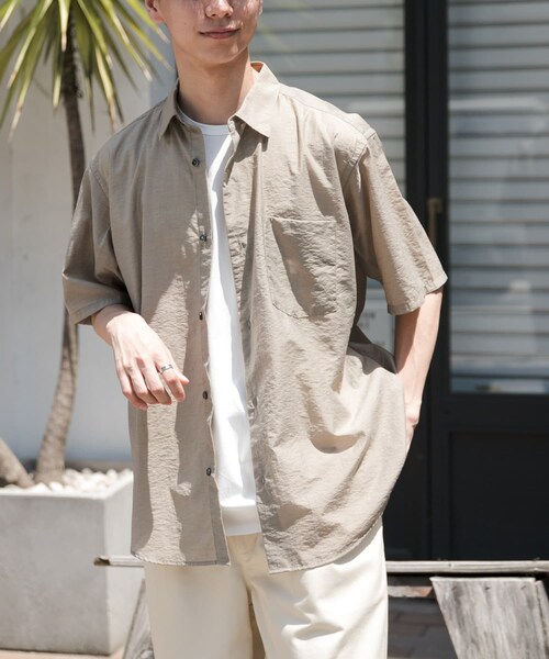 URBAN RESEARCH DOORS(アーバンリサーチドアーズ)の「FORK&SPOON Nylon Wool シャツ(シャツ/ブラウス・メンズ・BLACK/TAUPE・4/5)」の17枚目の写真