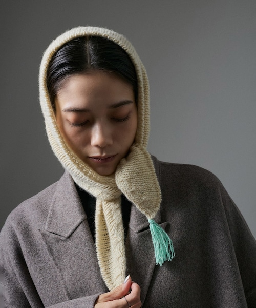 ADAM ET ROPE'(アダムエロペ)の「【chisaki(チサキ)】Hope stole(ストール/ショール・レディース・オフホワイト/ライトグリーン・F)」の8枚目の写真