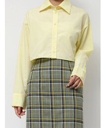 EVRIS | BASICクロップドカラーシャツ(シャツ/ブラウス)