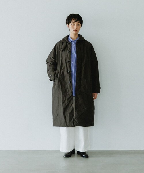 かぐれ（カグレ）の「コットンダウンコート（その他アウター・レディース・BEIGE/INK BLACK・Free）」の6枚目の写真