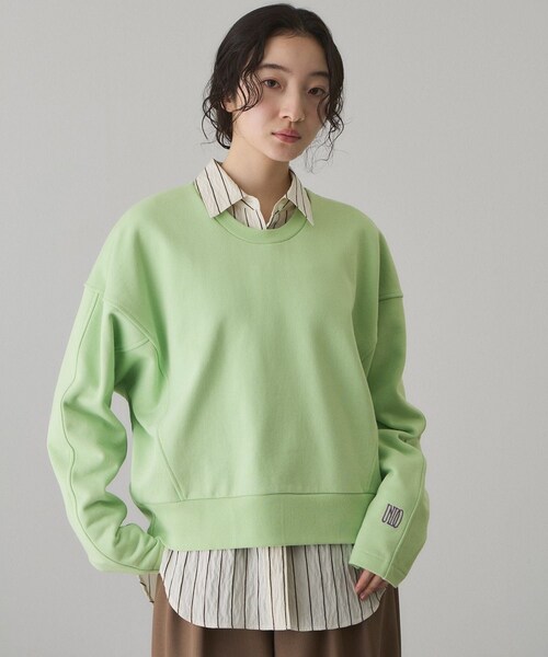 ADAM ET ROPE'(アダムエロペ)の「【サステナブル】ロゴフォルムスウェット(スウェット・レディース・チャコール/キナリ系/ライトグリーン・F)」の19枚目の写真