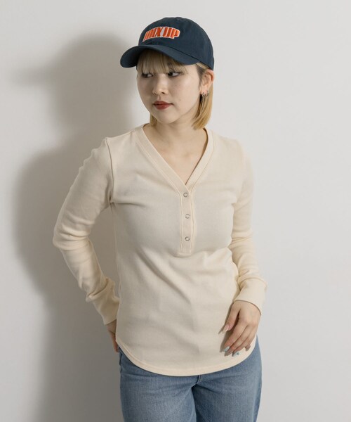 THE GOODLAND MARKET（ザグッドランドマーケット）の「77circa　original embroidery cap MIX UP（キャップ・レディース・black/navy・One）」の13枚目の写真