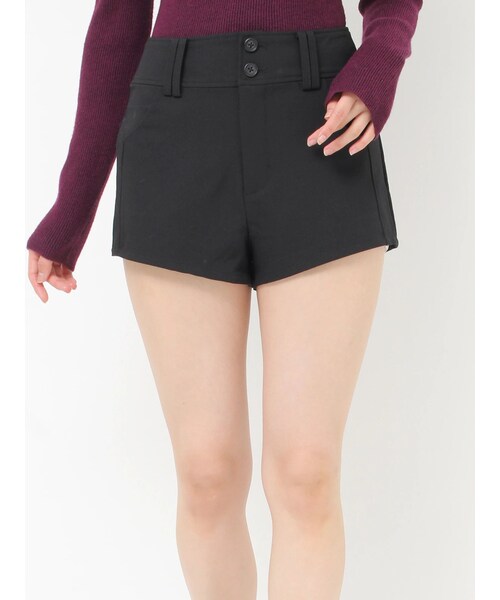 MURUA（ムルーア）の「ワイドベルトマイクロショートパンツ（その他パンツ・レディース・グレー/ブラック・1/2）」の3枚目の写真