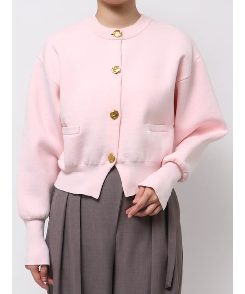 LAGUNAMOON（ラグナムーン）の「フォルムニットカーディガン（カーディガン/ボレロ・レディース・ライトグレー/ピンク/ネイビー・F）」の7枚目の写真