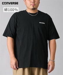 nissen | 綿100％ワンポイント刺繍半袖Tシャツ　CONVERSE（コンバース）【大きいサイズ】(Tシャツ/カットソー)