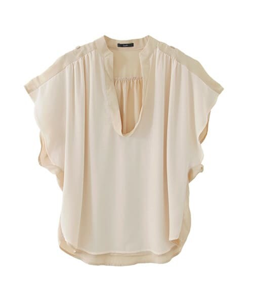 URBAN RESEARCH ROSSO（アーバンリサーチロッソ）の「2枚重ねドレープネックブラウス（Tシャツ/カットソー・レディース・OW/MINT/BE・FREE）」の2枚目の写真