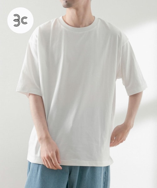 ITEMS URBANRESEARCH(アイテムズ アーバンリサーチ)の「USAコットン オーバーサイズTシャツ(Tシャツ/カットソー・メンズ・GRN/OFF/BLK/BLU/YEL・M/L)」の1枚目の写真
