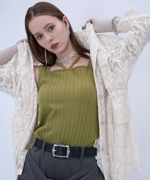 HARE（ハレ）の「ストリングリブタンクトップ（その他・ホワイト05/ブラック09/グレー18/レッド35/イエロー65/ブルー85・FREE）」の5枚目の写真