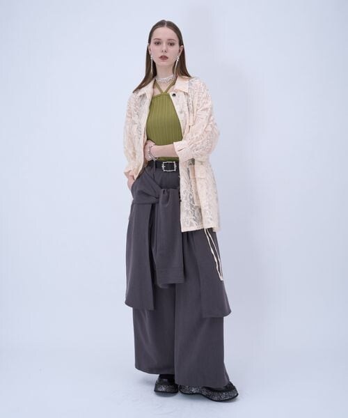 HARE（ハレ）の「ストリングリブタンクトップ（その他・ホワイト05/ブラック09/グレー18/レッド35/イエロー65/ブルー85・FREE）」の14枚目の写真