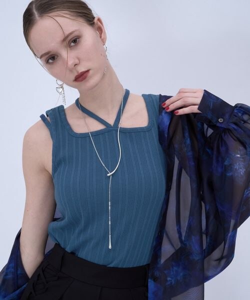 HARE（ハレ）の「ストリングリブタンクトップ（その他・ホワイト05/ブラック09/グレー18/レッド35/イエロー65/ブルー85・FREE）」の6枚目の写真