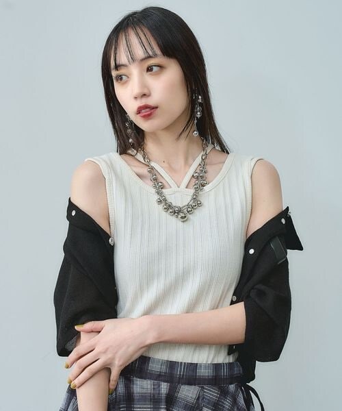 HARE（ハレ）の「ストリングリブタンクトップ（その他・ホワイト05/ブラック09/グレー18/レッド35/イエロー65/ブルー85・FREE）」の17枚目の写真