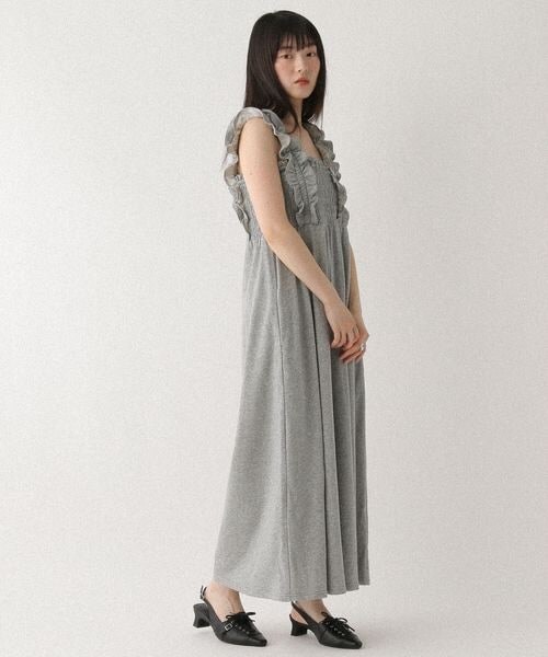 Heather(ヘザー)の「フリルショルダーオールインワン(オールインワン・サロペット・オフホワイト花柄 05/グレー系チェック 18・S/M)」の20枚目の写真
