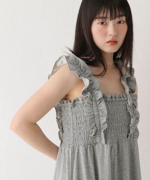 Heather(ヘザー)の「フリルショルダーオールインワン(オールインワン・サロペット・オフホワイト花柄 05/グレー系チェック 18・S/M)」の22枚目の写真