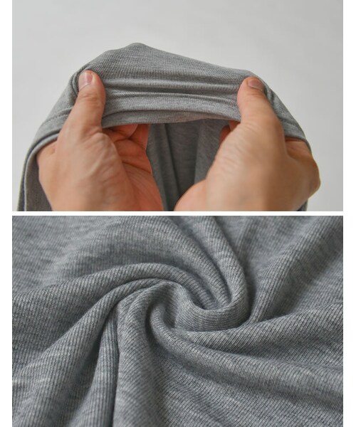 Re:EDIT（リエディ）の「配色レイヤード風ヘンリーネックトップス - トップス通販 | 人気レディースファッション - Re:EDIT（リエディ）（その他・レディース・ホワイト×ブラック/グレー×ホワイト/チャコール×ラベンダー・M/L）」の15枚目の写真