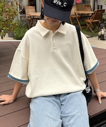 CIAOPANIC TYPY | 【ユニセックス】冷感プリントワッフルポロシャツ(ポロシャツ)