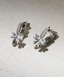 リボンストーンイヤリング