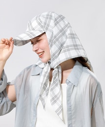 UVスカーフ付きキャップ
