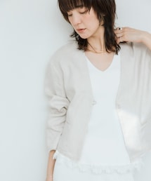 RIVE DROITE | 予約【軽量/通気性抜群】ペーパーリネンノーカラージャケット(ノーカラージャケット)