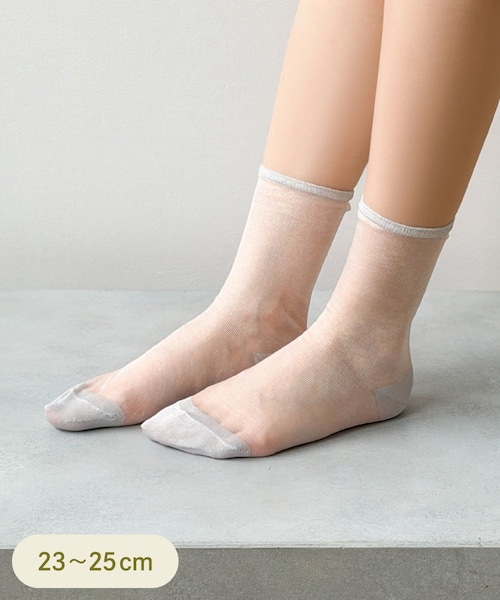 3coins（3coins）の「ラメシアーソックス（ソックス/靴下・レディース・ブラック/ブルー/ピンク系その他/アイボリー・FREE）」の2枚目の写真