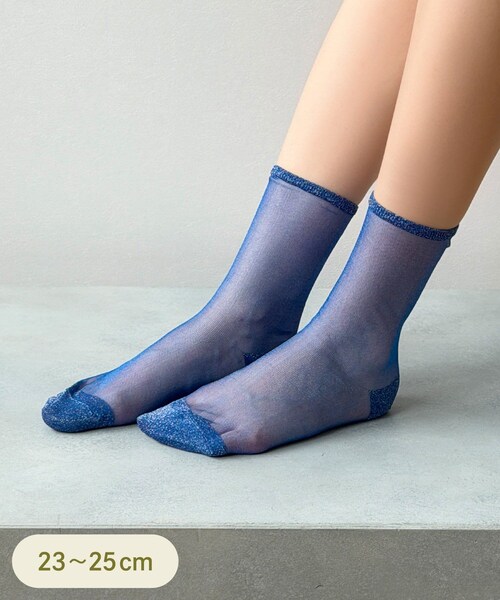 3coins（3coins）の「ラメシアーソックス（ソックス/靴下・レディース・ブラック/ブルー/ピンク系その他/アイボリー・FREE）」の3枚目の写真