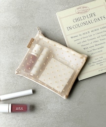 3coins | ドットメッシュフラットポーチ/and us(ポーチ)