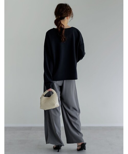 Re:EDIT（リエディ）の「マシュマロポンチスキッパートップス - トップス通販 | 人気レディースファッション - Re:EDIT（リエディ）（その他・レディース・ブラック/オフホワイト/杢グレー/レッド・M/L）」の14枚目の写真