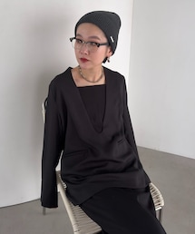 CAPRICIEUX LE'MAGE | 【tani企画】深Vネックジャケットプルオーバー(トップス)