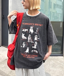 CIAOPANIC TYPY | 【SOUNDS GOOOOD】パウダー犬ロゴプリントTEE(Tシャツ/カットソー)