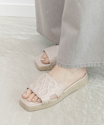 RANDA | エンボスモノグラムジュートサンダル