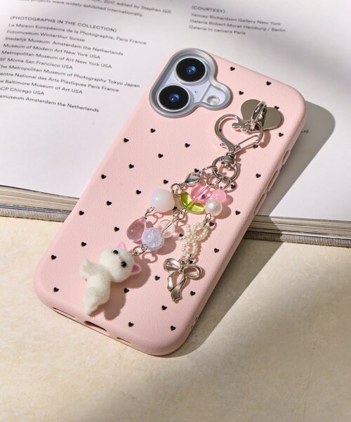 Lattice（Lattice）の「ネコチャーム（バッグ・レディース・グレー/ホワイト・FREE）」の2枚目の写真