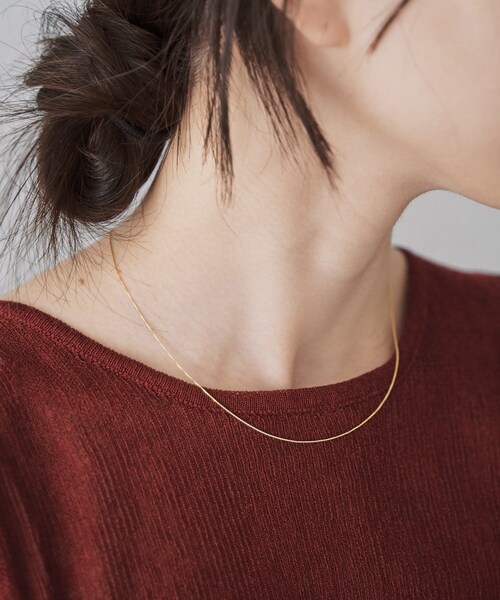 SHENERY（シーナリー）の「スキニーチェーンネックレス<Silver925>（ネックレス・レディース・シルバー/ゴールド・F）」の2枚目の写真