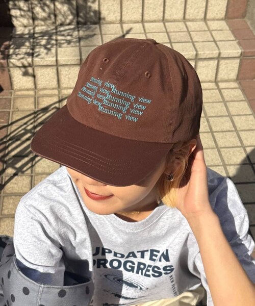 CIAOPANIC TYPY(チャオパニックティピー)の「【UNISEX】メッセージロゴキャップ(キャップ・レディース・ブラウン/ブラック/グリーン・ONE)」の1枚目の写真