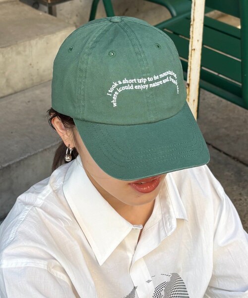 CIAOPANIC TYPY(チャオパニックティピー)の「【UNISEX】メッセージロゴキャップ(キャップ・レディース・ブラウン/ブラック/グリーン・ONE)」の3枚目の写真