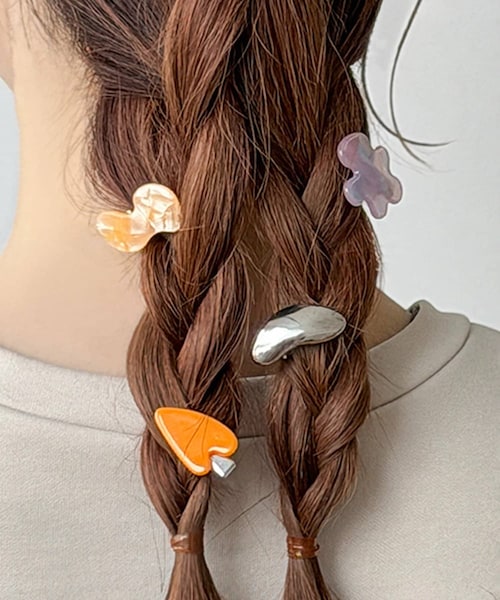 3coins（3coins）の「ニュアンスミニピンセット（バレッタ/ヘアクリップ・レディース・ブルー/レッド・FREE）」の2枚目の写真