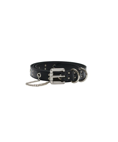 CIAOPANIC(チャオパニック)の「【DEFGARMENTS/デフガーメンツ】EYELET CHAIN BELT(ベルト・レディース・ブラック・F)」の1枚目の写真