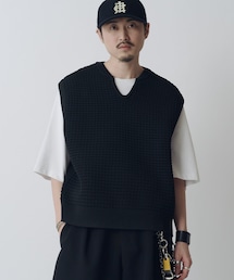 Lui's（ルイス）の「SURJENT ノースリーブスキッパーニット（ニット/セーター・メンズ）」