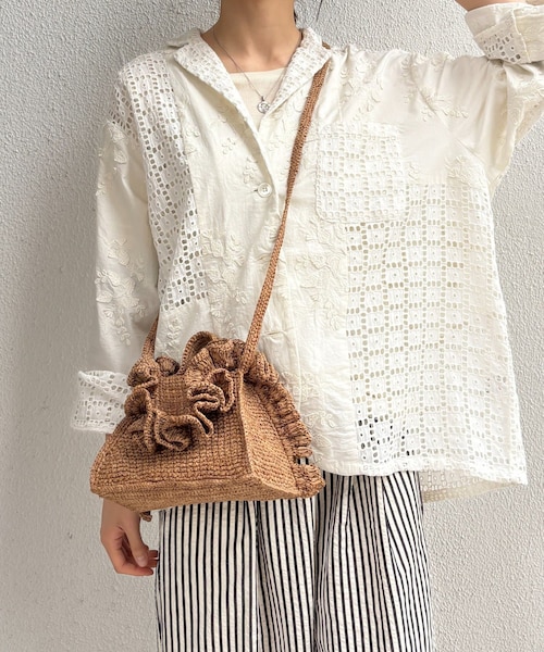 ear PAPILLONNER（イアパピヨネ）の「【LIMAIA PARIS（リマイア・パリ）】FANEVA/ミニショルダーバッグ（ショルダーバッグ・レディース・レッド/ダークブラウン・FREE）」の2枚目の写真